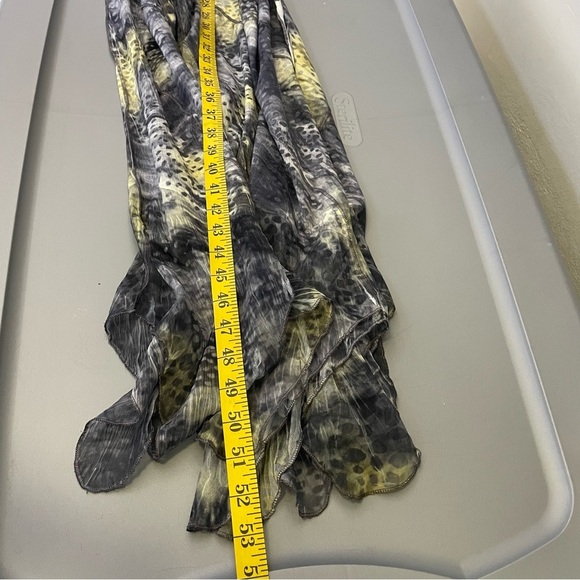 Komarov Abstract Print Midi Dress Smoky Boho Edgy Grunge Asymmetrical Artsy M - Picture 12 of 12